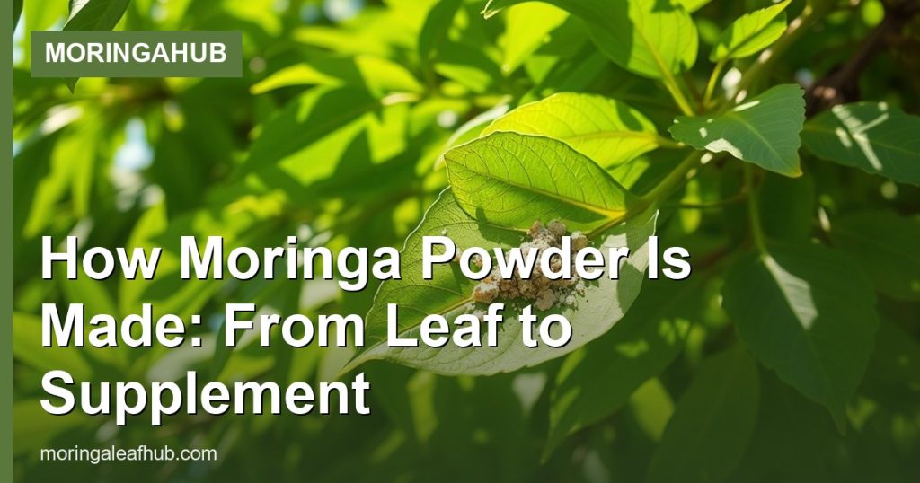 How Moringa Powder Is Made: From Leaf to Supplement - MoringaHub