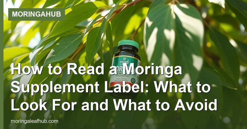 How to Read a Moringa Supplement Label: What to Look For and What to Avoid - MoringaHub