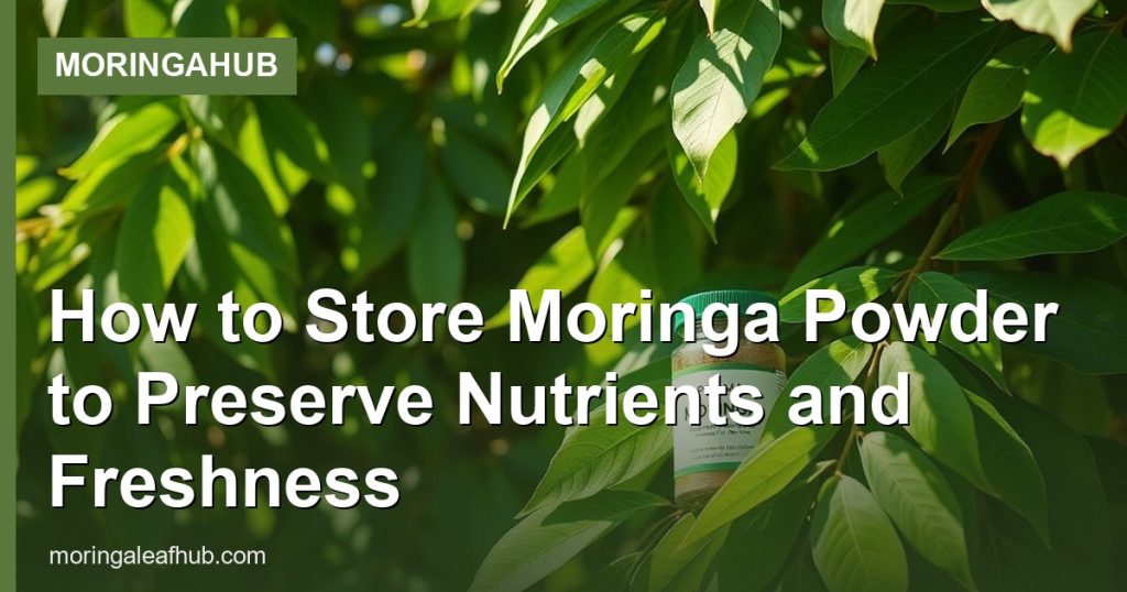 How to Store Moringa Powder to Preserve Nutrients and Freshness - MoringaHub