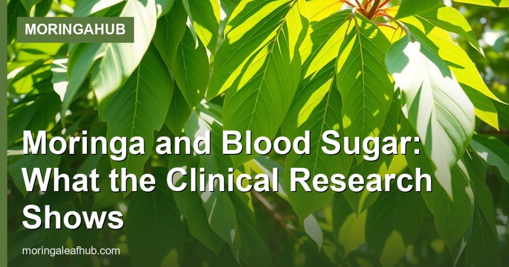 Moringa and Blood Sugar: What the Clinical Research Shows - MoringaHub