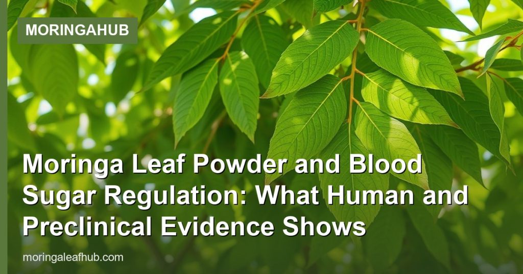 Moringa Leaf Powder and Blood Sugar Regulation: What Human and Preclinical Evidence Shows - MoringaHub
