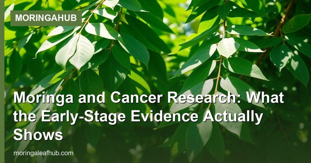 Moringa and Cancer Research: What the Early-Stage Evidence Actually Shows - MoringaHub