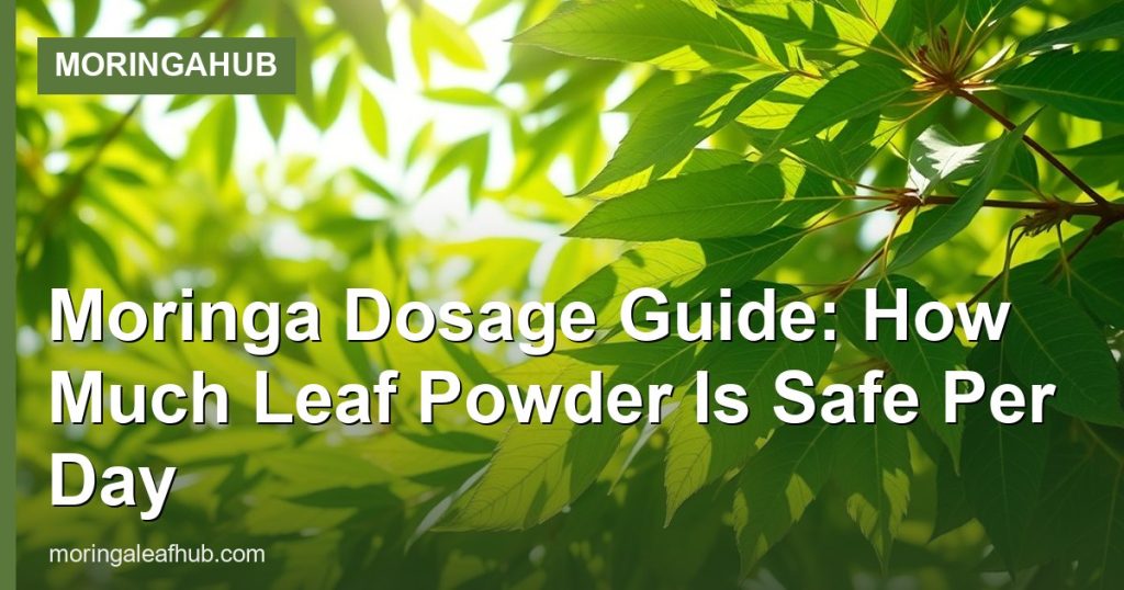 Moringa Dosage Guide: How Much Leaf Powder Is Safe Per Day - MoringaHub