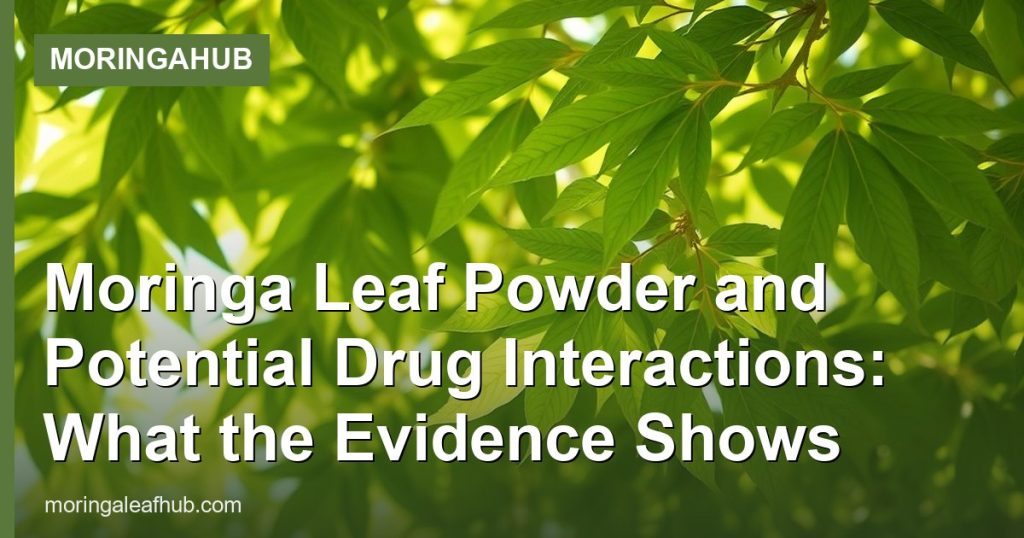 Moringa Leaf Powder and Potential Drug Interactions: What the Evidence Shows - MoringaHub