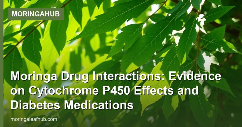Moringa Drug Interactions: Evidence on Cytochrome P450 Effects and Diabetes Medications - MoringaHub