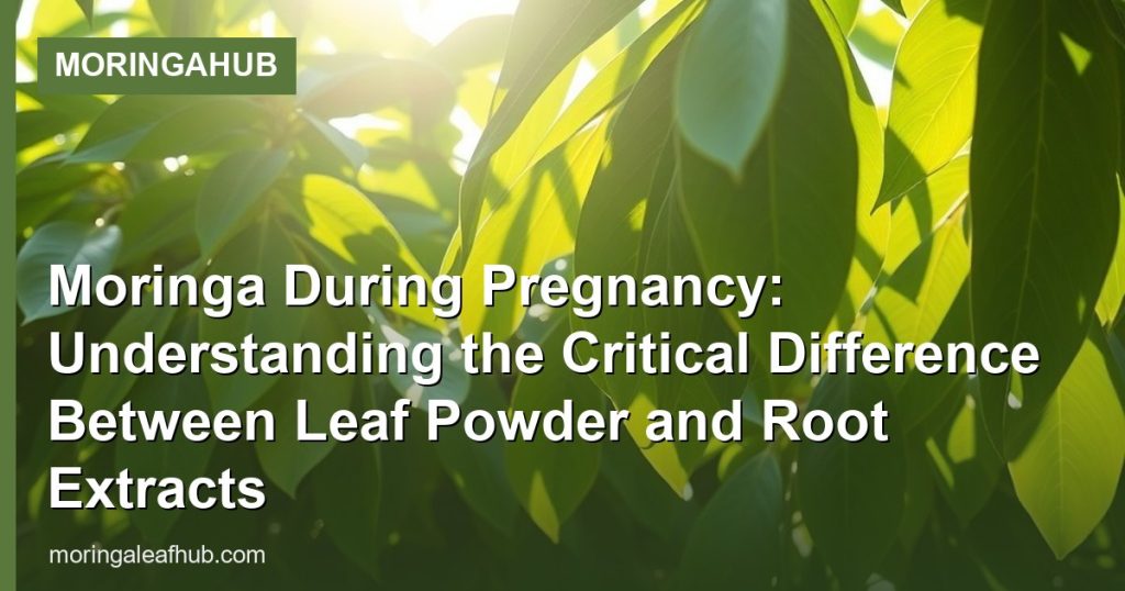 Moringa During Pregnancy: Understanding the Critical Difference Between Leaf Powder and Root Extracts - MoringaHub