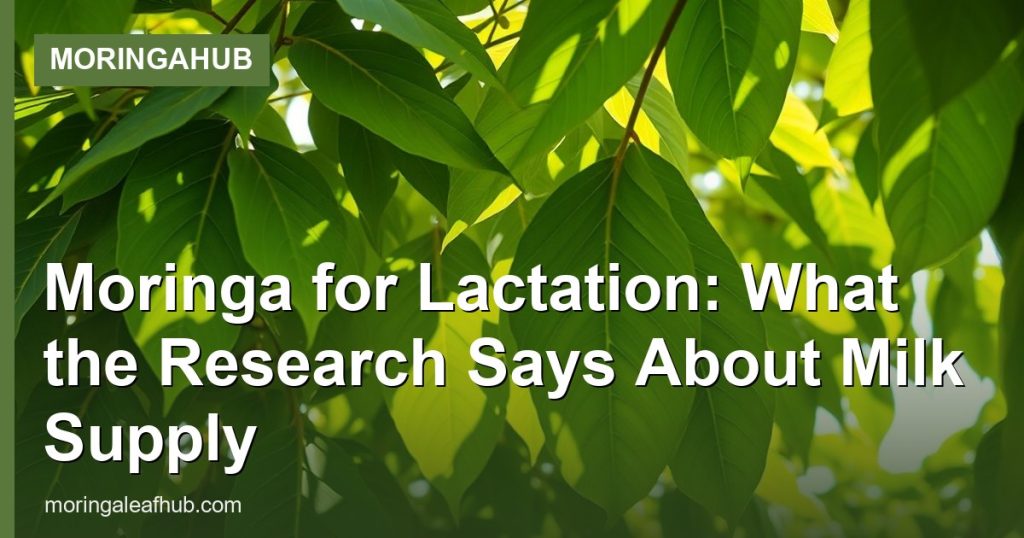Moringa for Lactation: What the Research Says About Milk Supply - MoringaHub
