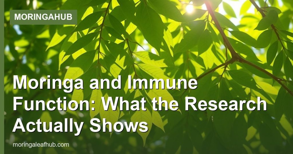 Moringa and Immune Function: What the Research Actually Shows - MoringaHub