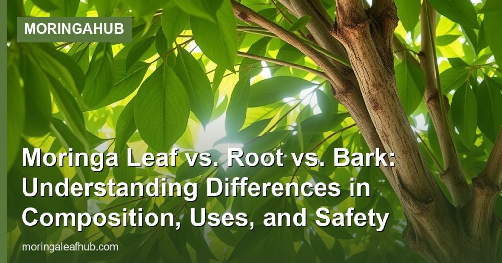 Moringa Leaf vs. Root vs. Bark: Understanding Differences in Composition, Uses, and Safety - MoringaHub