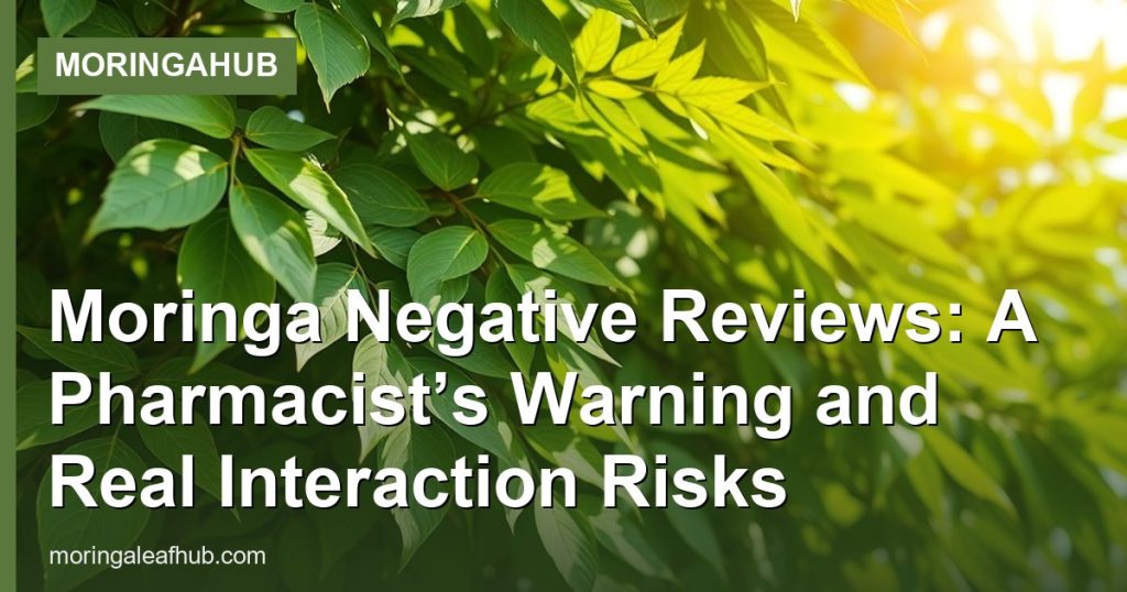 Moringa Negative Reviews: A Pharmacist’s Warning and Real Interaction Risks - MoringaHub