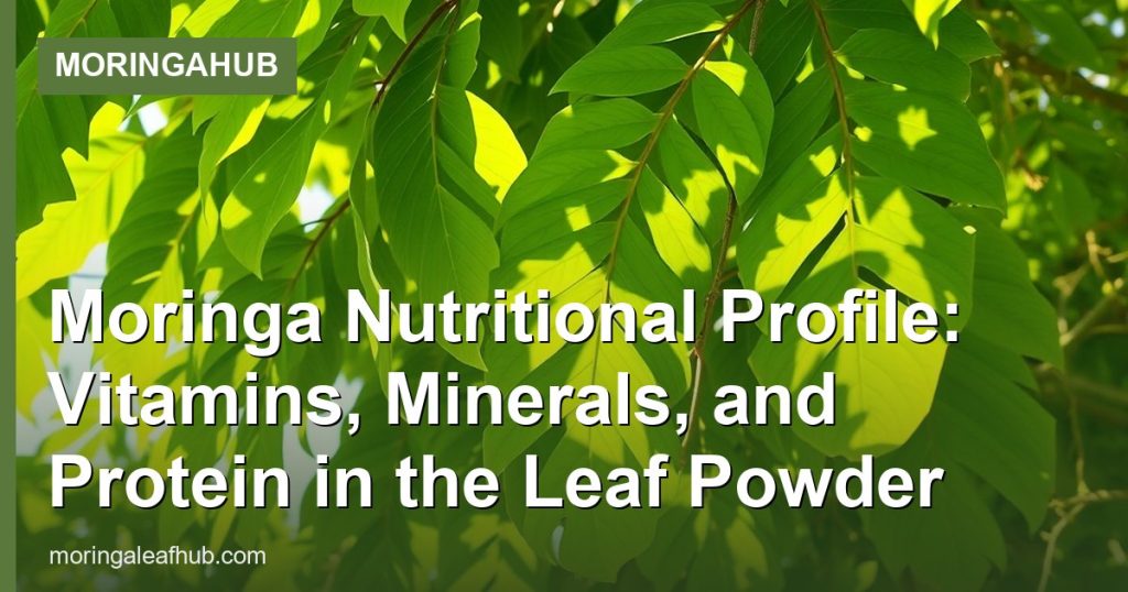 Moringa Nutritional Profile: Vitamins, Minerals, and Protein in the Leaf Powder - MoringaHub