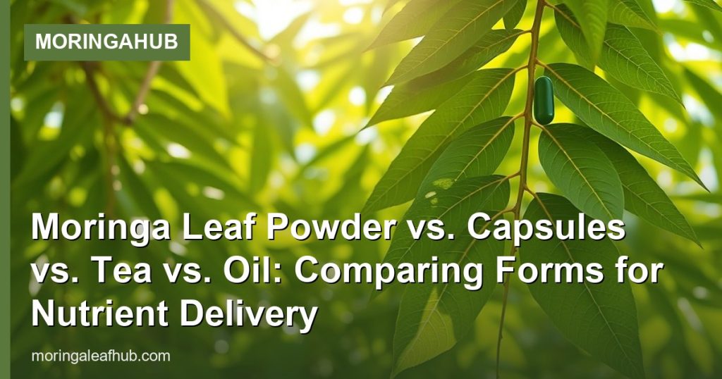 Moringa Leaf Powder vs. Capsules vs. Tea vs. Oil: Comparing Forms for Nutrient Delivery - MoringaHub