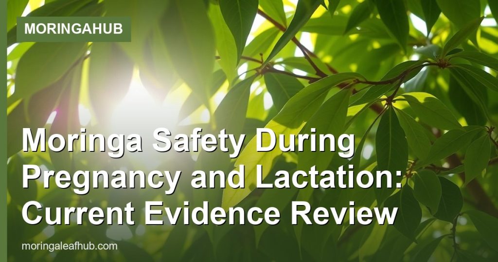 Moringa Safety During Pregnancy and Lactation: Current Evidence Review - MoringaHub
