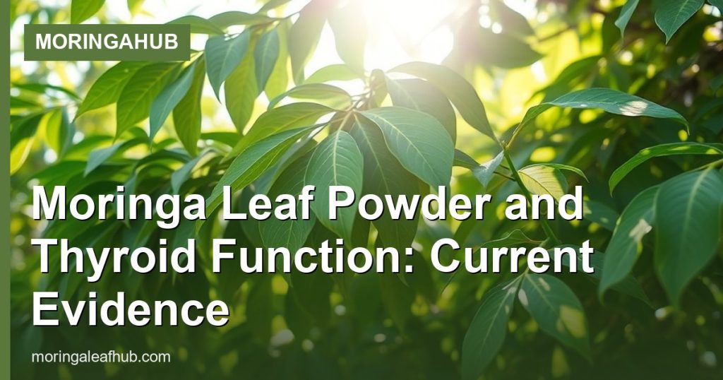 Moringa Leaf Powder and Thyroid Function: Current Evidence - MoringaHub