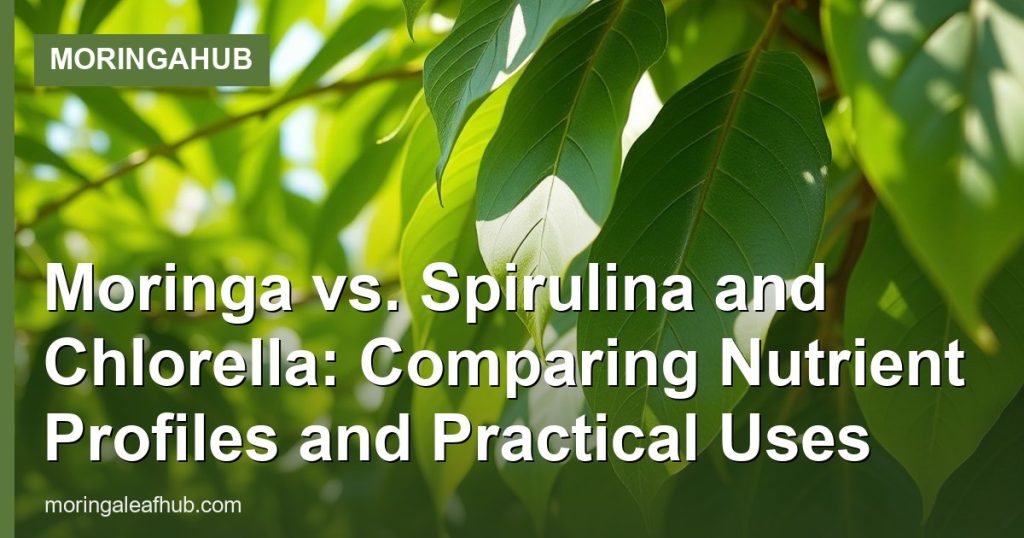 Moringa vs. Spirulina and Chlorella: Comparing Nutrient Profiles and Practical Uses - MoringaHub