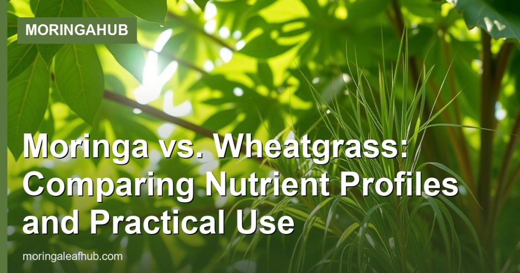 Moringa vs. Wheatgrass: Comparing Nutrient Profiles and Practical Use - MoringaHub
