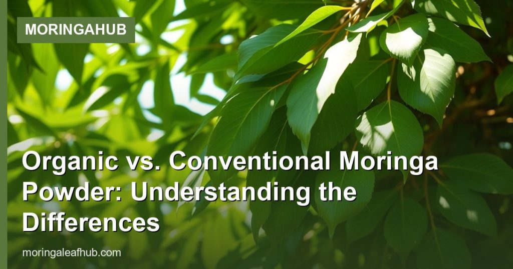 Organic vs. Conventional Moringa Powder: Understanding the Differences - MoringaHub